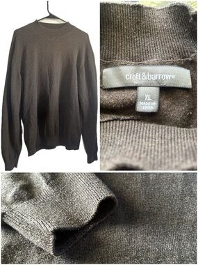 croft & barrow Men's Dark Brown Crewneck Sweater